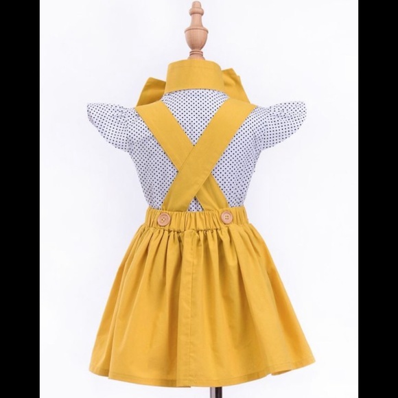 Cap Sleeve Top and Yellow Suspender Skirt sz 9mth - Picture 4 of 4